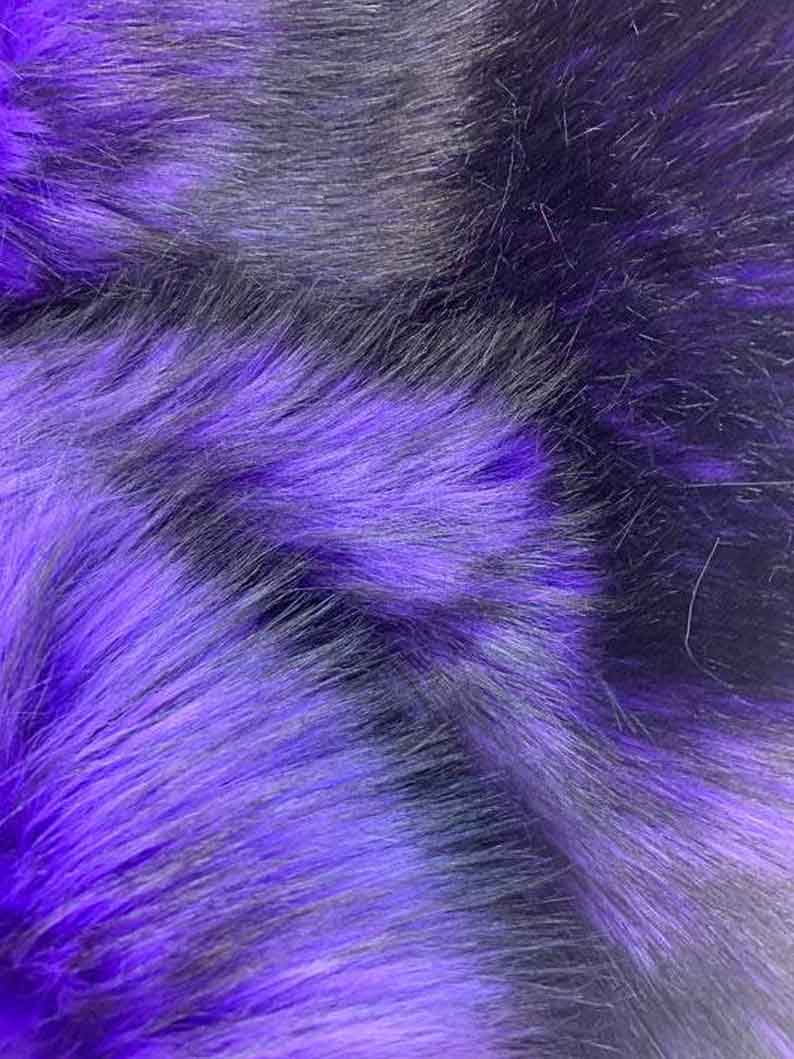Luxury Husky Faux Fur Fabric By The Yard | Faux Fur Material ICE FABRICS Purple