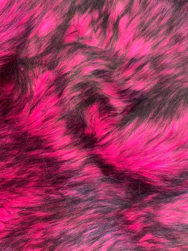Luxury Husky Faux Fur Fabric By The Yard | Faux Fur Material ICE FABRICS Magenta