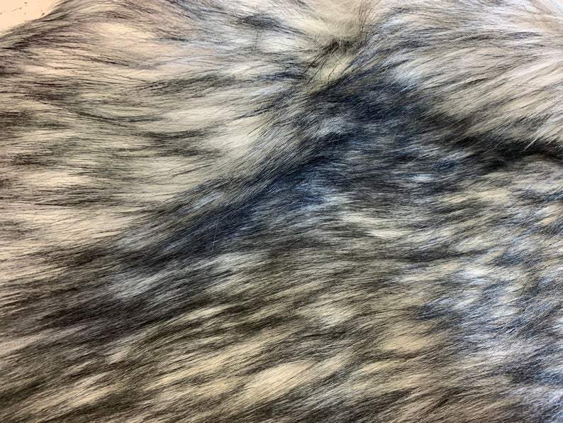 Luxury Husky Faux Fur Fabric By The Yard | Faux Fur Material ICE FABRICS Gray