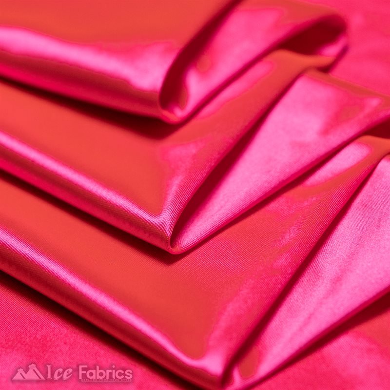 4 Way Stretch Silky Satin Wholesale Fabric By The Roll (20 Yards)ICE FABRICSICE FABRICSHeavy and shiny20 Yard Bolt (60” Wide )Neon Pink4 Way Stretch Silky Satin Wholesale Fabric By The Roll (20 Yards ) ICE FABRICS |Neon Pink