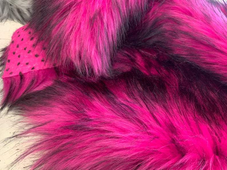 Luxury Husky Faux Fur Fabric By The Yard | Faux Fur Material ICE FABRICS Magenta