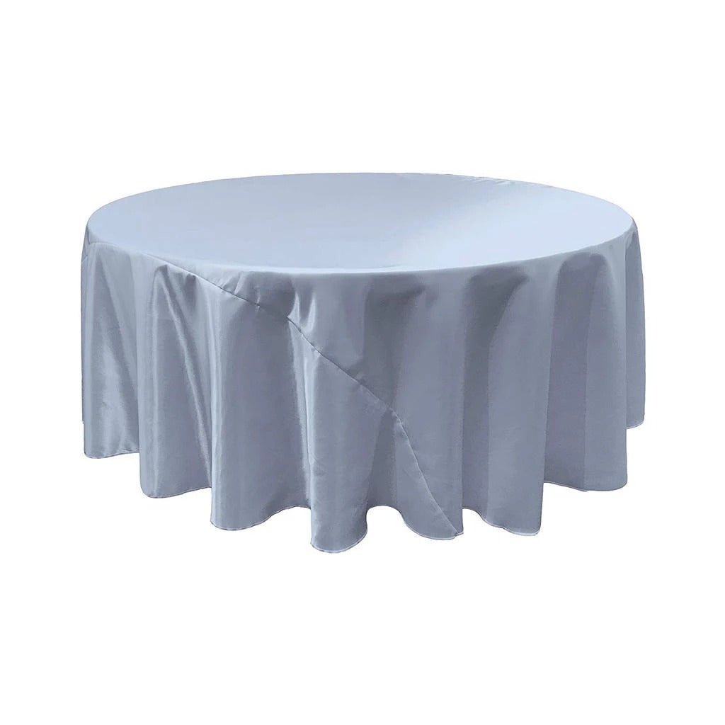 90-Inch Bridal Satin Round Tablecloth (15 Colors)ICEFABRICICE FABRICSLight Blue190-Inch Bridal Satin Round Tablecloth (15 Colors) ICEFABRIC Light Blue