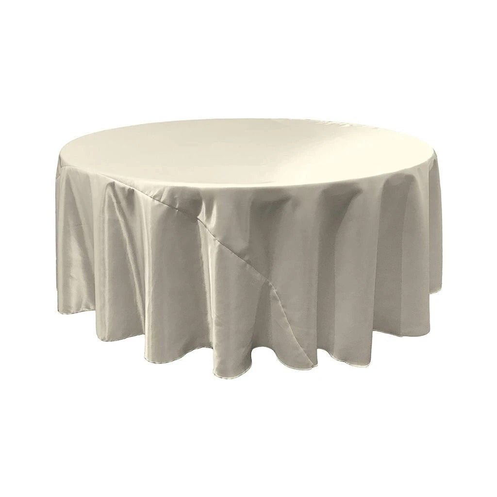 90-Inch Bridal Satin Round TableclothICEFABRICICE FABRICSWhite190-Inch Bridal Satin Round Tablecloth ICEFABRIC White