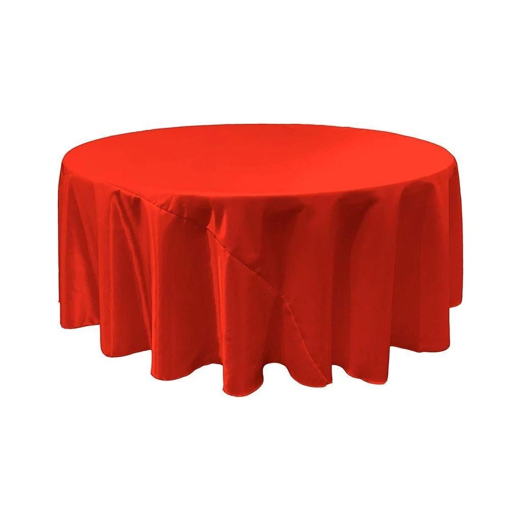 90-Inch Bridal Satin Round TableclothICEFABRICICE FABRICSRed190-Inch Bridal Satin Round Tablecloth ICEFABRIC Red