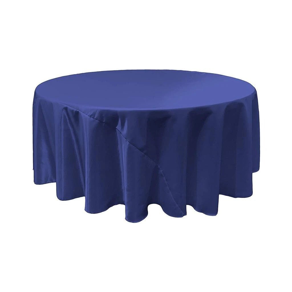 90-Inch Bridal Satin Round TableclothICEFABRICICE FABRICSRoyal Blue190-Inch Bridal Satin Round Tablecloth ICEFABRIC Royal Blue