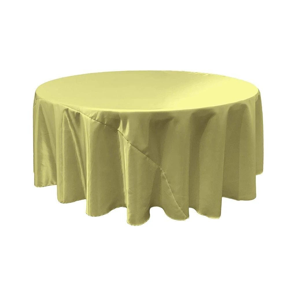 90-Inch Bridal Satin Round TableclothICEFABRICICE FABRICSLime190-Inch Bridal Satin Round Tablecloth ICEFABRIC Lime
