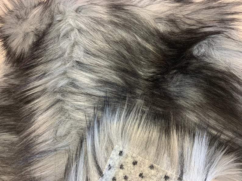 Luxury Husky Faux Fur Fabric By The Yard | Faux Fur Material ICE FABRICS Gray