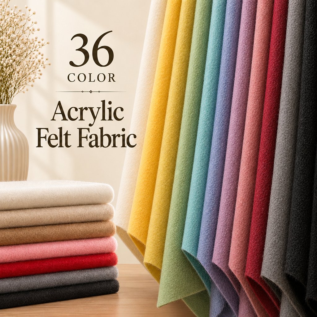 Acrylic Felt Fabric / 1.6mm Thick _ 72” Wide ICE FABRICS By The Yard