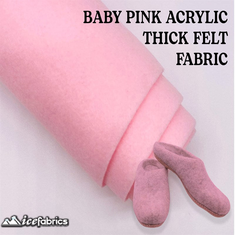 Ice Fabrics Acrylics Felt Fabric By The Roll ( 20 Yards) Wholesale ICE FABRICS Baby Pink