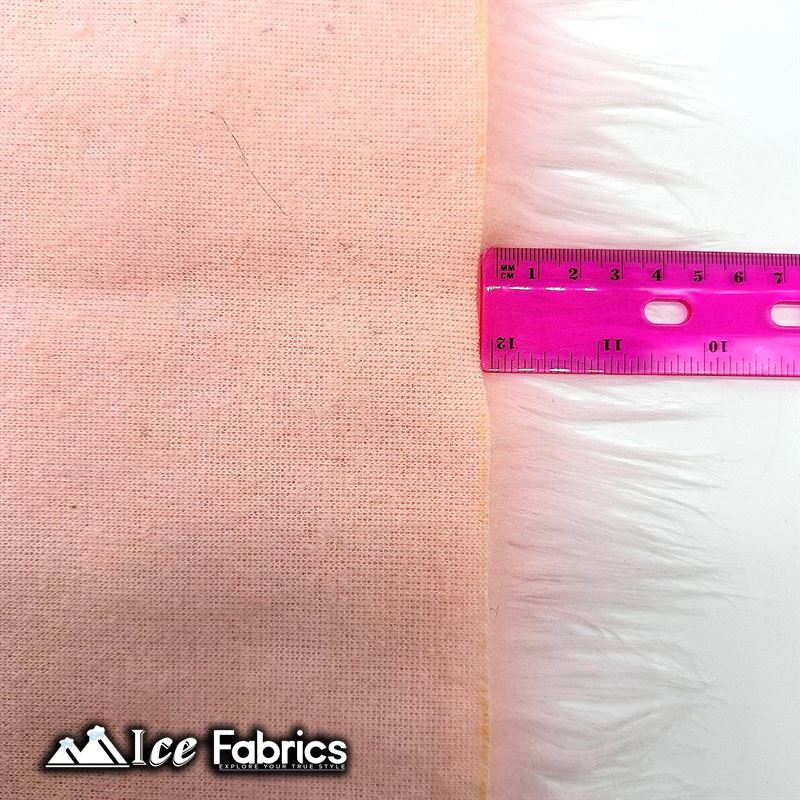 IceFabrics Square Shaggy Long Pile Faux Fur Fabric ICE FABRICS Baby Pink