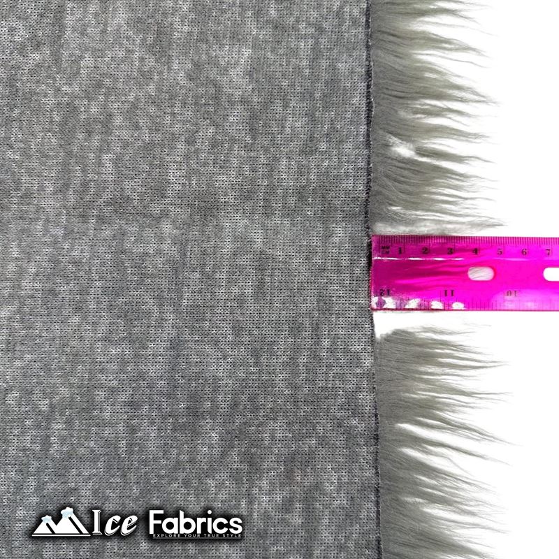 IceFabrics Square Shaggy Long Pile Faux Fur Fabric ICE FABRICS Charcoal