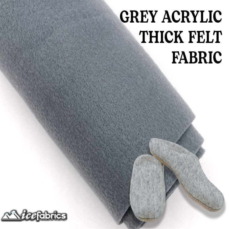 Ice Fabrics Acrylics Felt Fabric By The Roll ( 20 Yards) Wholesale ICE FABRICS Solid Grey
