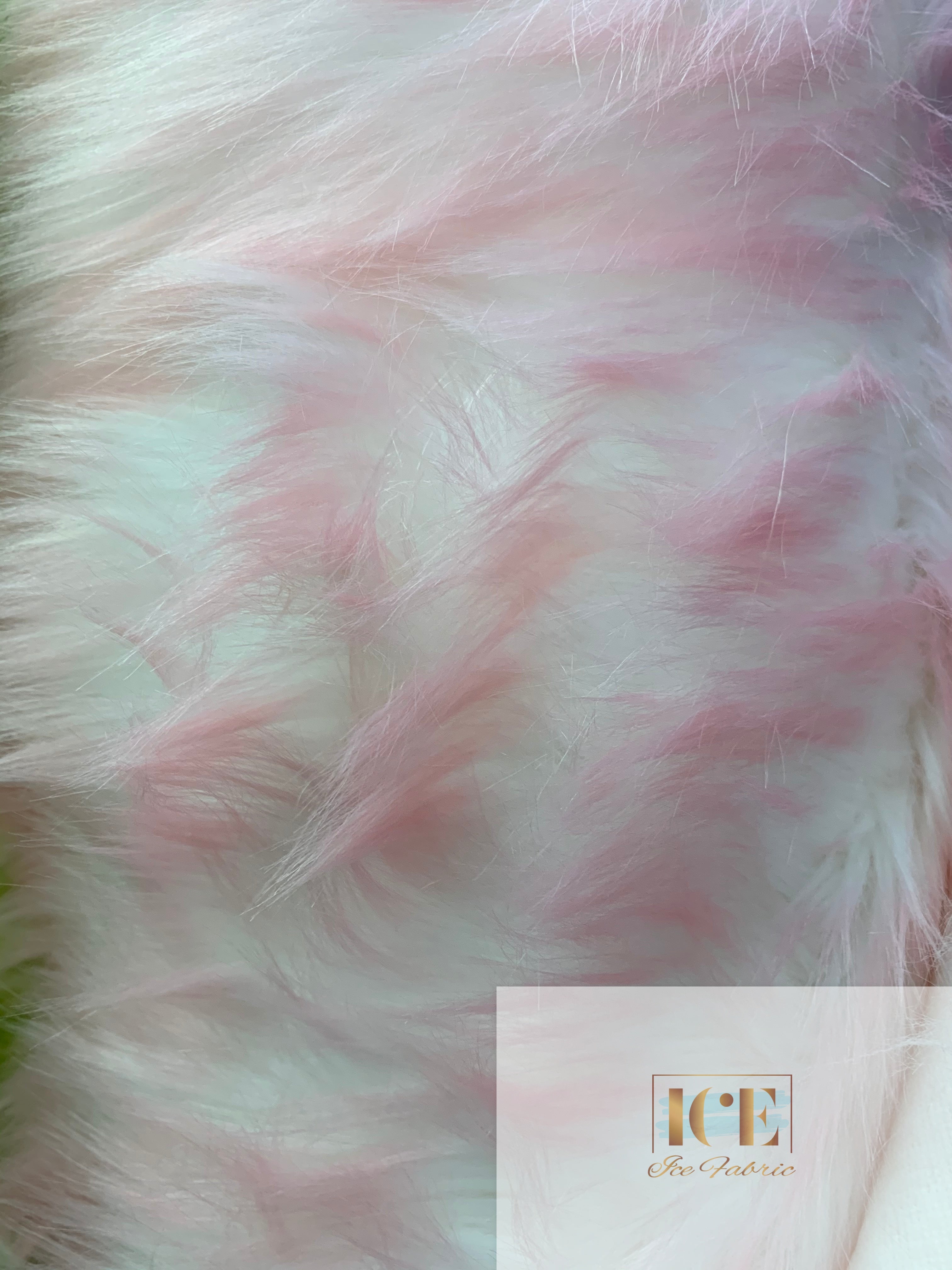 Canadian Fox 2 Tone Shaggy Long Pile Faux Fur Fabric For Blankets, Costumes, Bed SpreadICEFABRICICE FABRICSLight PinkBy The Yard (60 inches Wide)Canadian Fox 2 Tone Shaggy Long Pile Faux Fur Fabric For Blankets, Costumes, Bed Spread ICEFABRIC Light Pink