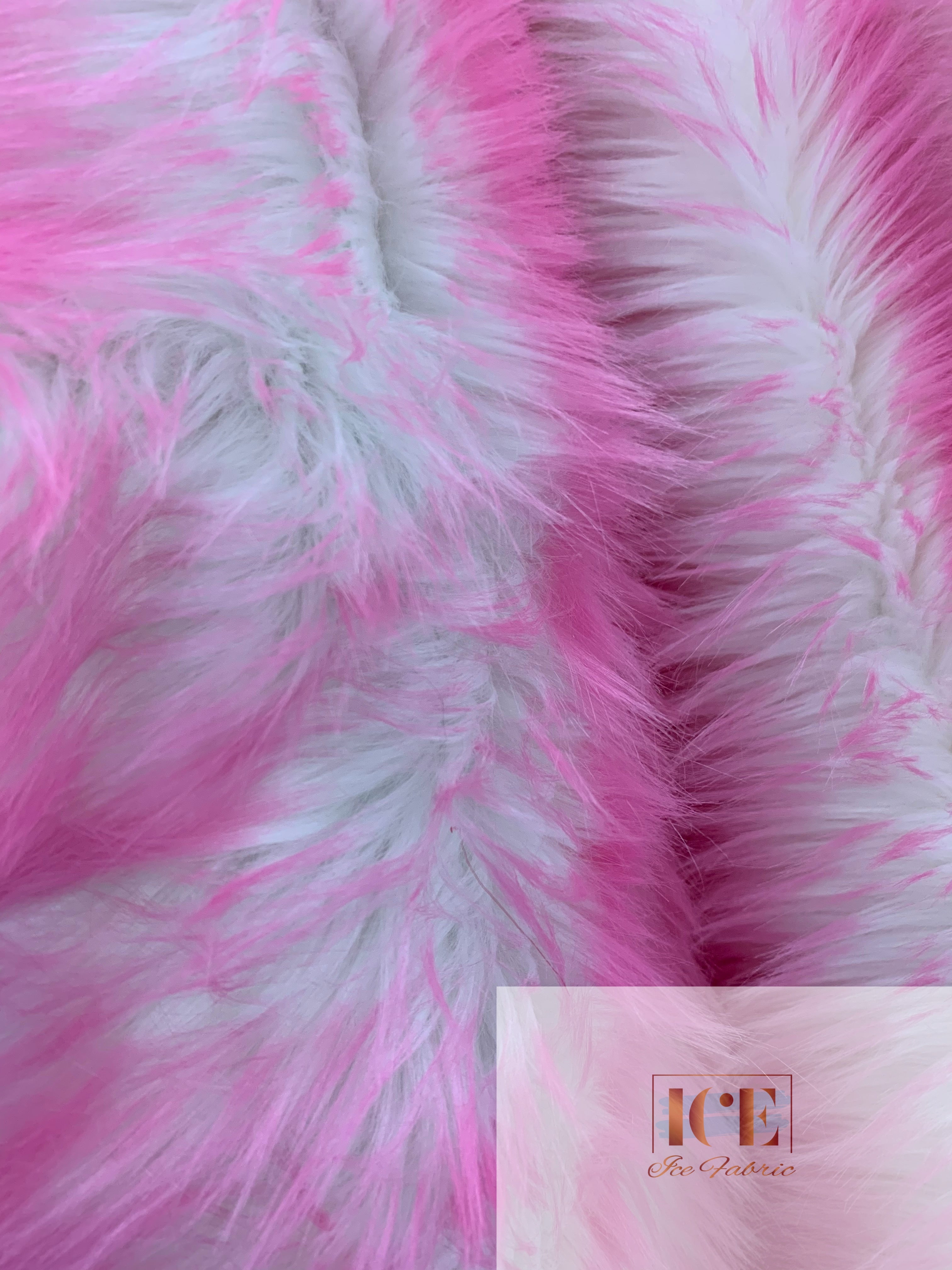 Canadian Fox 2 Tone Shaggy Long Pile Faux Fur Fabric For Blankets, Costumes, Bed SpreadICEFABRICICE FABRICSCandy PinkBy The Yard (60 inches Wide)Canadian Fox 2 Tone Shaggy Long Pile Faux Fur Fabric For Blankets, Costumes, Bed Spread ICEFABRIC Candy Pink