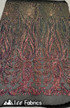 Iridescent Pink Orange on Black