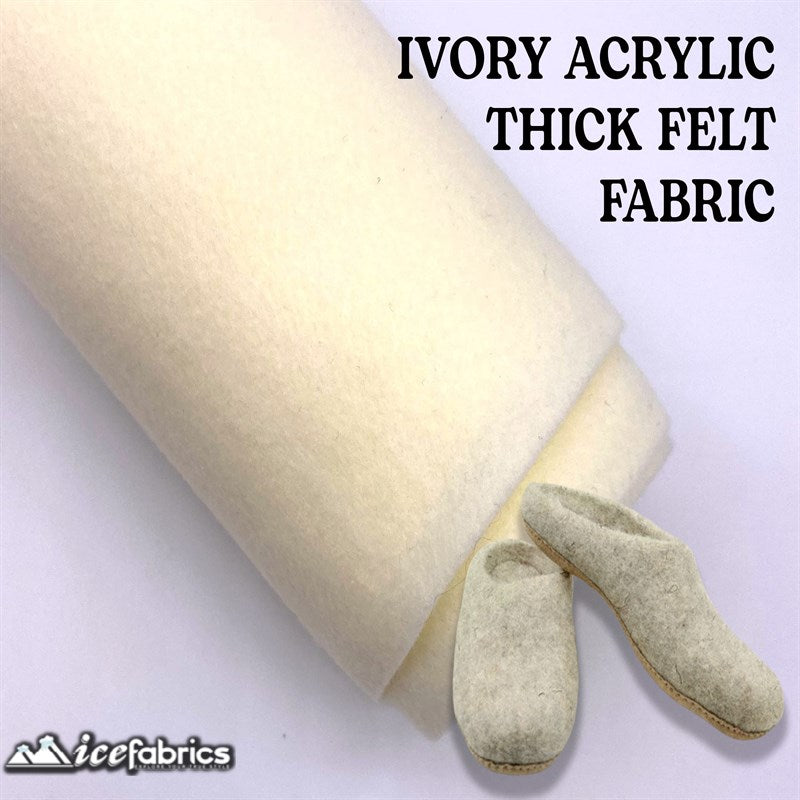 Ice Fabrics Acrylics Felt Fabric By The Roll ( 20 Yards) Wholesale ICE FABRICS Ivory