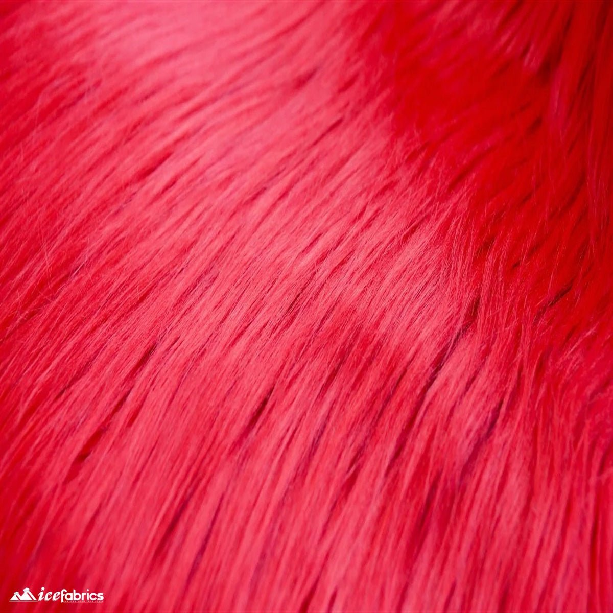 Red Alpine Pile Faux Fur Fabric