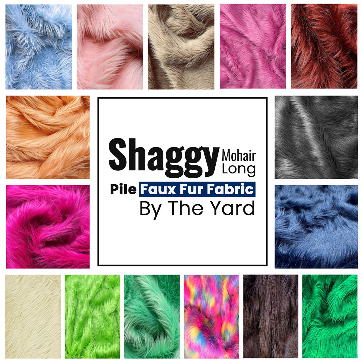 Shaggy Mohair Long Pile Faux Fur Fabric By The Yard ICE FABRICS