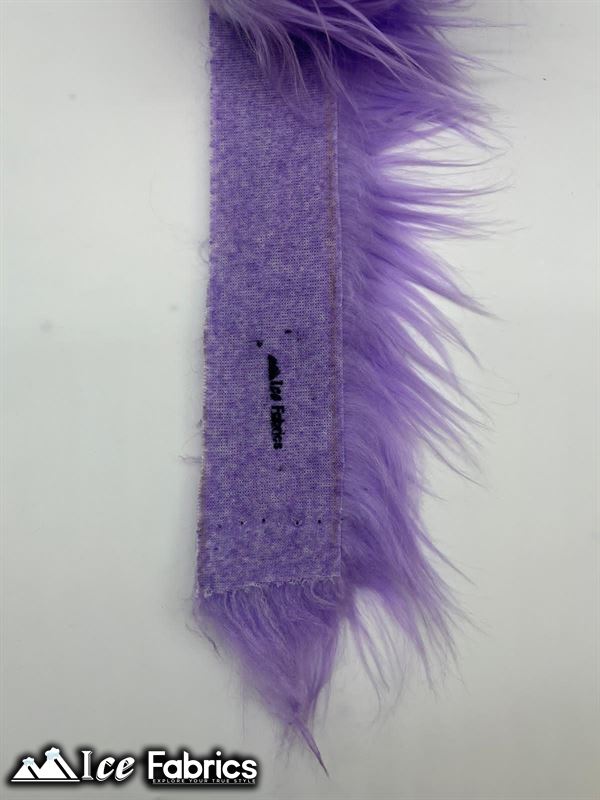 Shaggy Mohair Strips Ribbon Faux Fur Fabric Pre Cut Roll ICE FABRICS Lavender