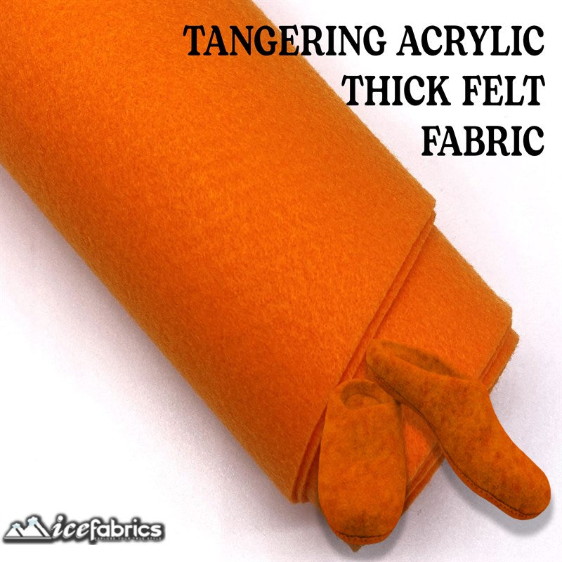 Ice Fabrics Acrylics Felt Fabric By The Roll ( 20 Yards) Wholesale ICE FABRICS Tangerine