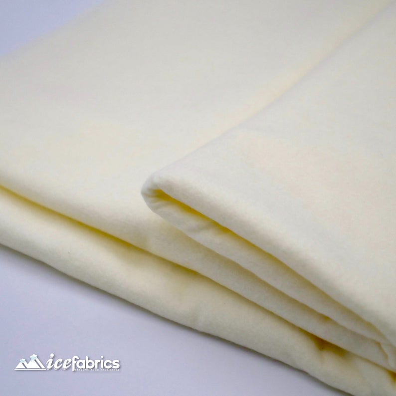 Acrylic Felt Fabric By The Roll | 20 yards | Wholesale Fabric ICE FABRICS Ivory
