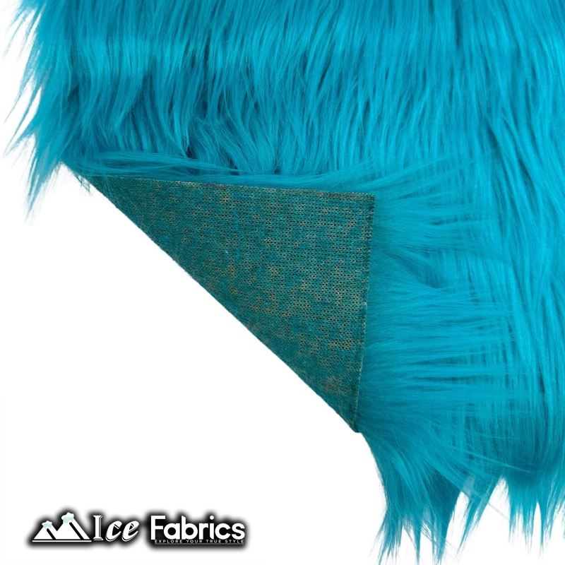 IceFabrics Square Shaggy Long Pile Faux Fur Fabric ICE FABRICS Turquoise