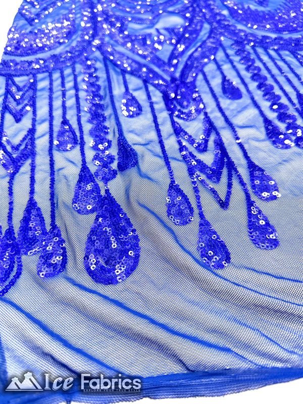 African Sequin Fabric 4 Way Spandex Stretch Sequin FabricICE FABRICSICE FABRICSRoyal BlueBy The Yard (60" Wide)African Sequin Fabric 4 Way Spandex Stretch Sequin Fabric ICE FABRICS Royal Blue
