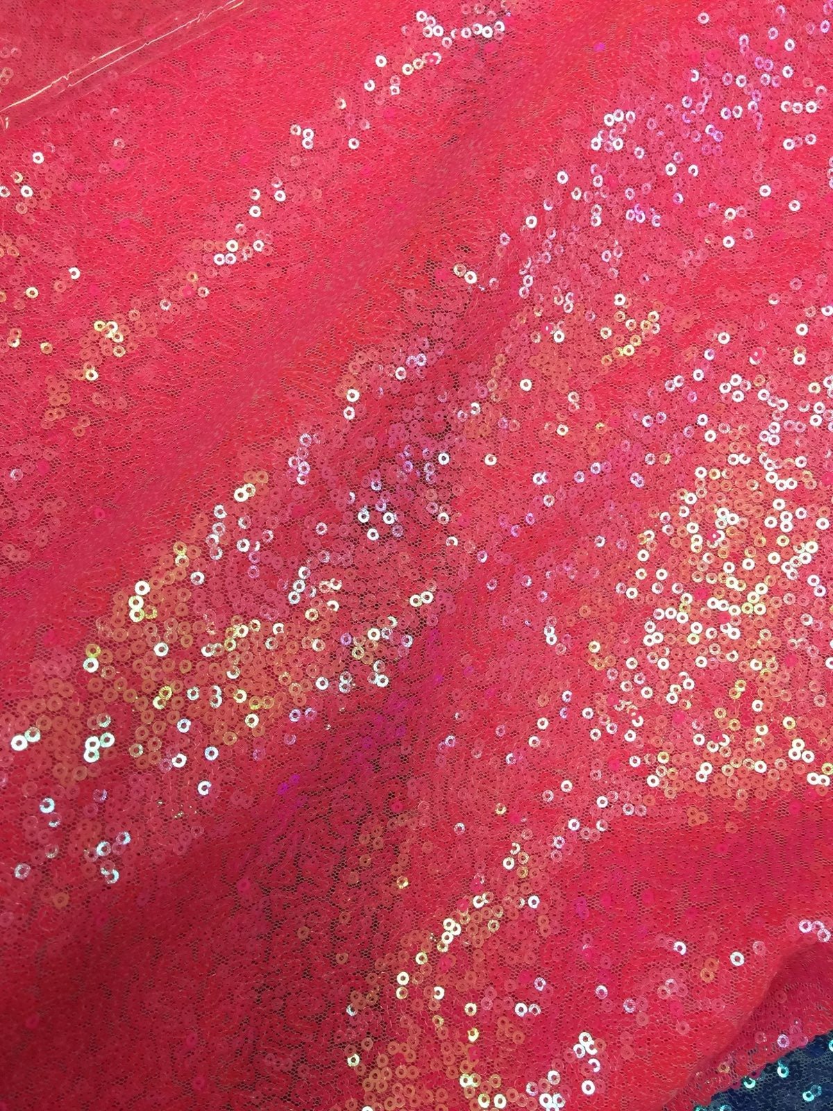All Over Pink Iridescent Mesh Glitz Mini Sequins FabricICE FABRICSICE FABRICSPer YardAll Over Pink Iridescent Mesh Glitz Mini Sequins Fabric ICE FABRICS