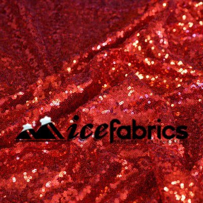 All Over Red Mesh Glitz Mini Sequins FabricICE FABRICSICE FABRICSPer YardAll Over Red Mesh Glitz Mini Sequins Fabric ICE FABRICS