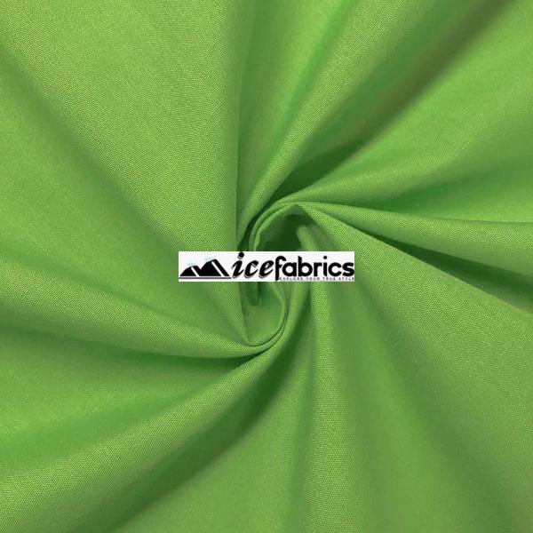 Apple Green Poly Cotton Fabric By The Yard (Broadcloth)Cotton FabricICEFABRICICE FABRICSBy The Yard (58" Wide)Apple Green Poly Cotton Fabric By The Yard (Broadcloth) ICEFABRIC