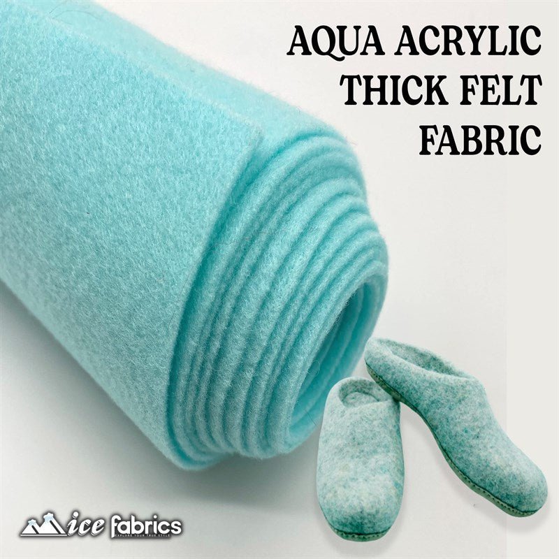 Aqua Acrylic Felt Fabric / 1.6mm Thick _ 72” WideICE FABRICSICE FABRICSBy The YardAqua Acrylic Felt Fabric / 1.6mm Thick _ 72” Wide ICE FABRICS