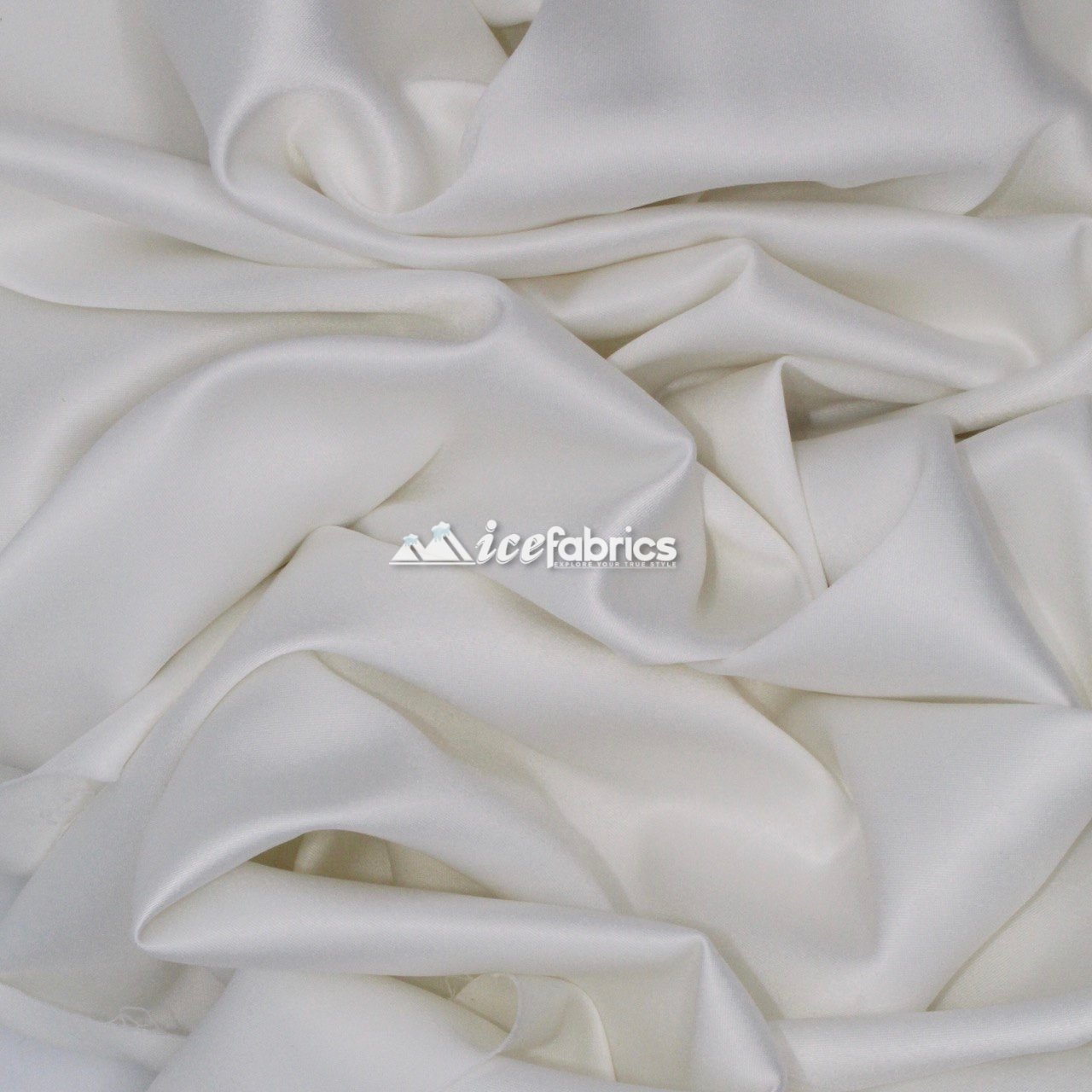 Armani Silk Fabric/ Thick Stretch Satin Fabric/ Spandex Fabric/ WhiteSatin FabricICEFABRICICE FABRICSWhitePer YardArmani Silk Fabric/ Thick Stretch Satin Fabric/ Spandex Fabric/ White ICEFABRIC
