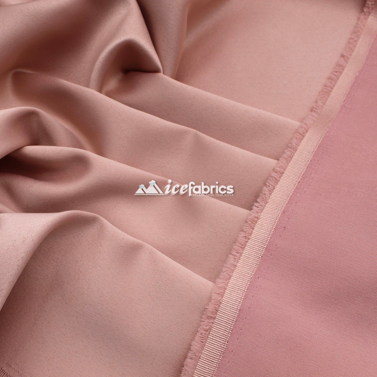 Armani Thick Solid Color Silky Stretch Satin Fabric Sold By The YardSatin FabricICE FABRICSICE FABRICSRose GoldArmani Thick Solid Color Silky Stretch Satin Fabric Sold By The Yard ICE FABRICS Rose Gold