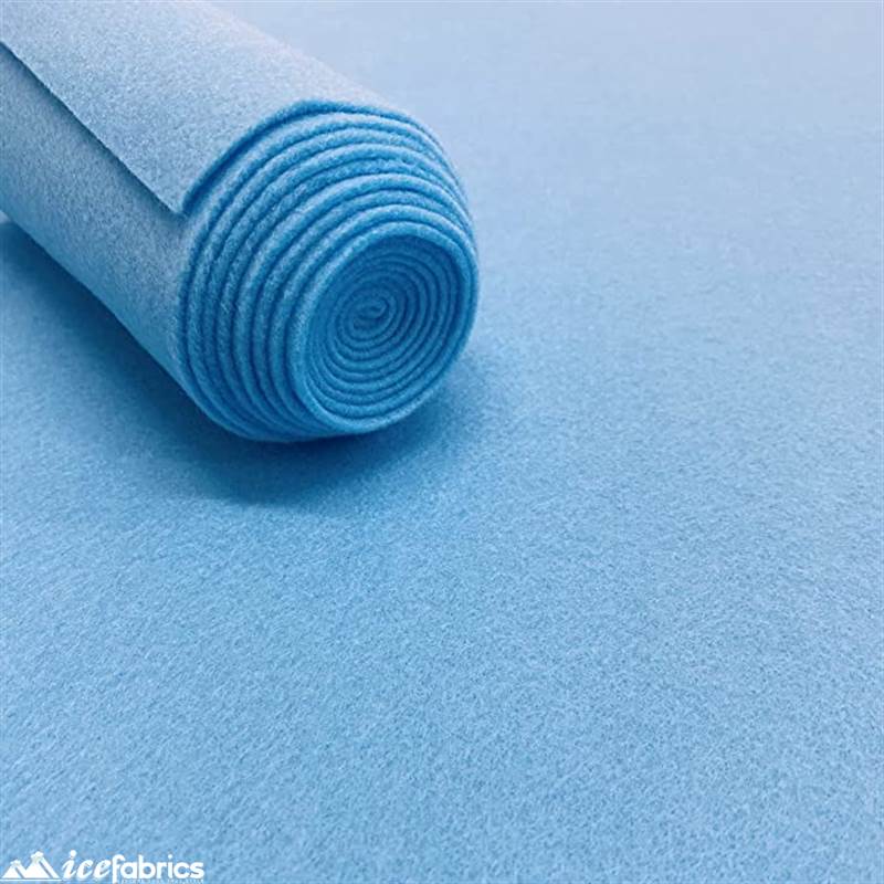 Baby Blue Crafts Acrylic Felt Fabric | 72” Wide | 36” LongICE FABRICSICE FABRICSBy The Yard1.6mm ThickBaby Blue Crafts Acrylic Felt Fabric | 72” Wide | 36” Long ICE FABRICS