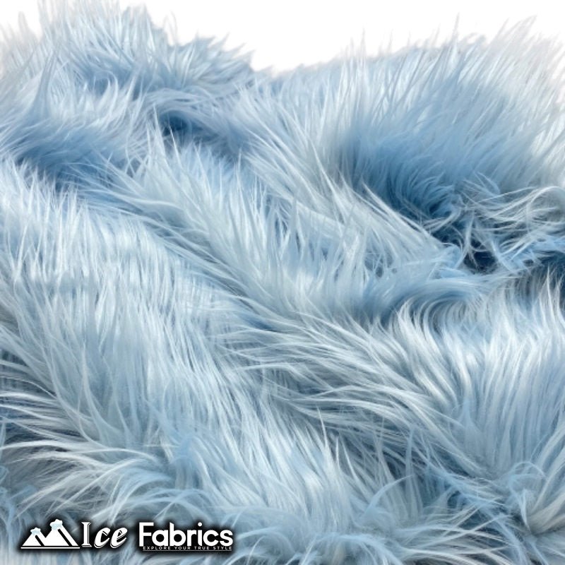 Baby Blue Shaggy Mohair Faux Fur Fabric Wholesale (20 Yards Bolt)ICE FABRICSICE FABRICSLong pile 2.5” to 3”20 Yards Roll (60” Wide )Baby Blue Shaggy Mohair Faux Fur Fabric Wholesale (20 Yards Bolt) ICE FABRICS