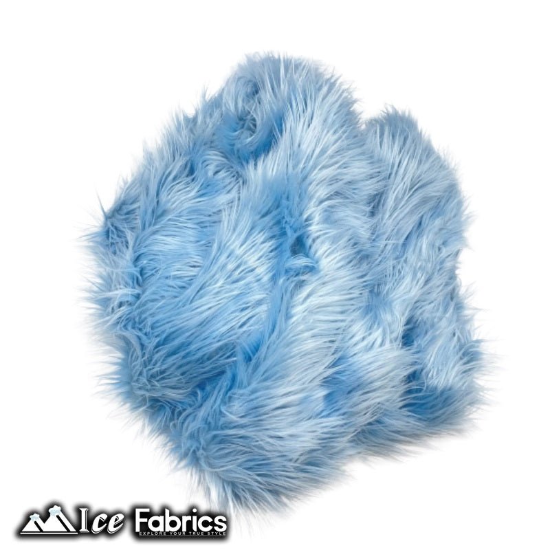 Baby Blue Shaggy Mohair Faux Fur Fabric Wholesale (20 Yards Bolt)ICE FABRICSICE FABRICSLong pile 2.5” to 3”20 Yards Roll (60” Wide )Baby Blue Shaggy Mohair Faux Fur Fabric Wholesale (20 Yards Bolt) ICE FABRICS