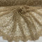 Beaded Gold Luxury Flower Embroidery on Lace Floral Fabric