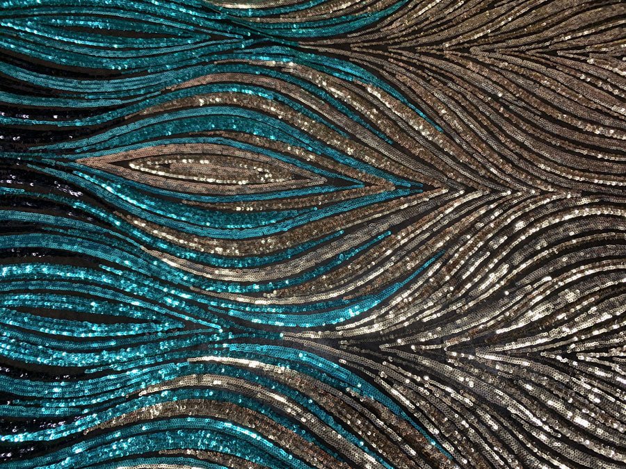 Black Gold Green On Black Mesh Iridescent Fabric/ Embroidery 4 Way Stretch Sequin Fabric.ICEFABRICICE FABRICSBlack Gold Green On Black MeshBy The Yard (58" Wide)Black Gold Green On Black Mesh Iridescent Fabric/ Embroidery 4 Way Stretch Sequin Fabric. ICEFABRIC