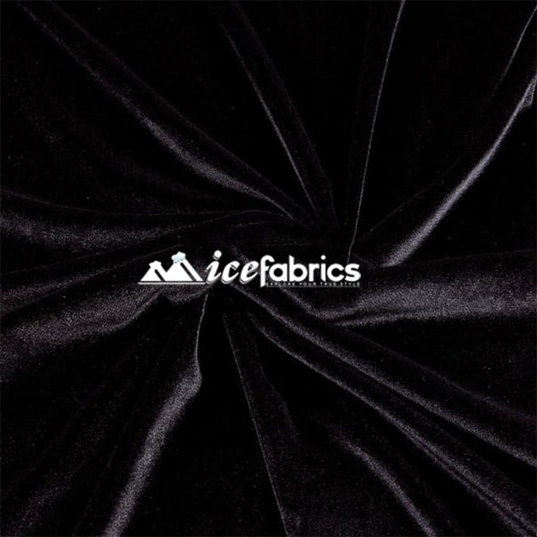 Black Velvet Fabric (50 Yards Bolt) Stretch Velvet Fabric