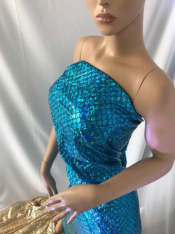 Blue Mermaid Fabric Fish Tail Scale Sparkle Hologram Spandex Fabric By The YardICE FABRICSICE FABRICSBlue Mermaid Fabric Fish Tail Scale Sparkle Hologram Spandex Fabric By The Yard ICE FABRICS