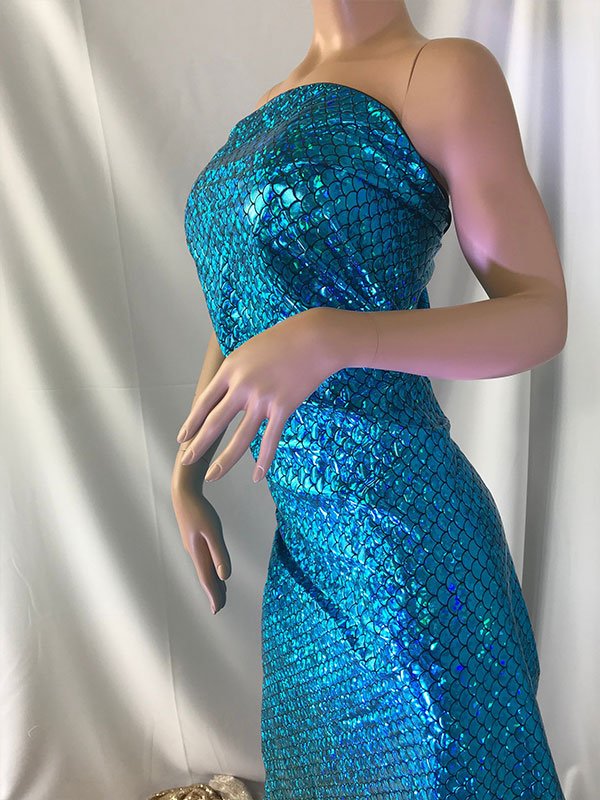 Buy Sparkle Blue Mermaid Scales Hologram Fish Scale Stretch Spandex Sold by  The Yard Online at desertcartINDIA