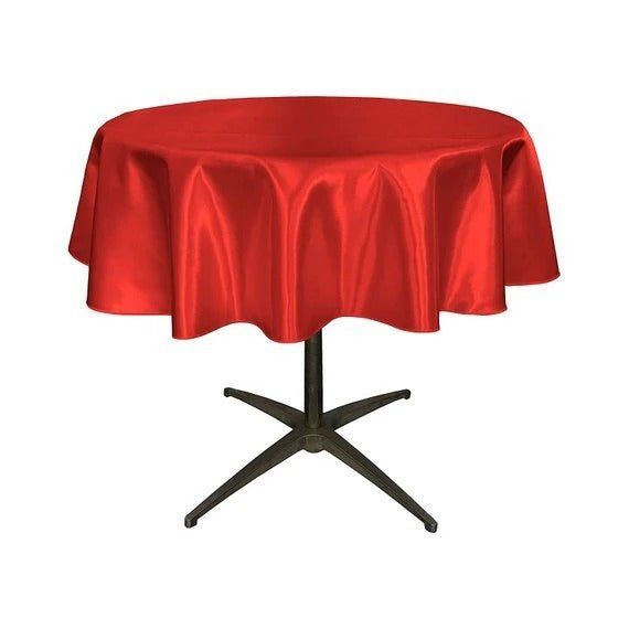 Bridal Satin Round 51-Inch, Wedding Prom Decoration Tablecloth Outdoor Birthday Party, DJ Party And Dining Table DecorICE FABRICSICE FABRICSRed1Bridal Satin Round 51-Inch, Wedding Prom Decoration Tablecloth Outdoor Birthday Party, DJ Party And Dining Table Decor ICE FABRICS Red