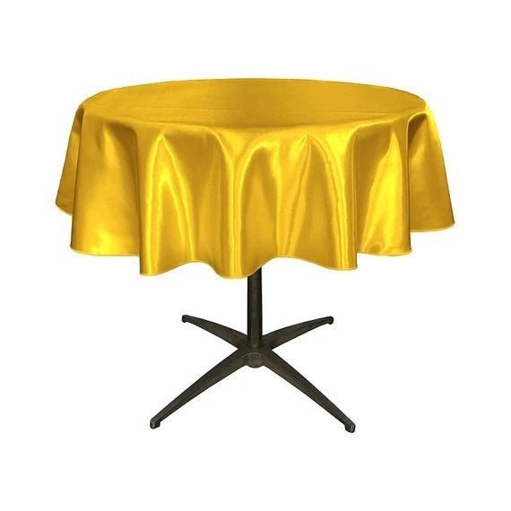 Bridal Satin Round 51-Inch, Wedding Prom Decoration Tablecloth Outdoor Birthday Party, DJ Party And Dining Table DecorICE FABRICSICE FABRICSYellow1Bridal Satin Round 51-Inch, Wedding Prom Decoration Tablecloth Outdoor Birthday Party, DJ Party And Dining Table Decor ICE FABRICS Yellow