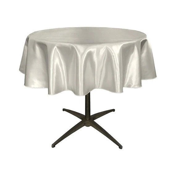 Bridal Satin Round 51-Inch, Wedding Prom Decoration Tablecloth Outdoor Birthday Party, DJ Party And Dining Table DecorICE FABRICSICE FABRICSWhite1Bridal Satin Round 51-Inch, Wedding Prom Decoration Tablecloth Outdoor Birthday Party, DJ Party And Dining Table Decor ICE FABRICS White