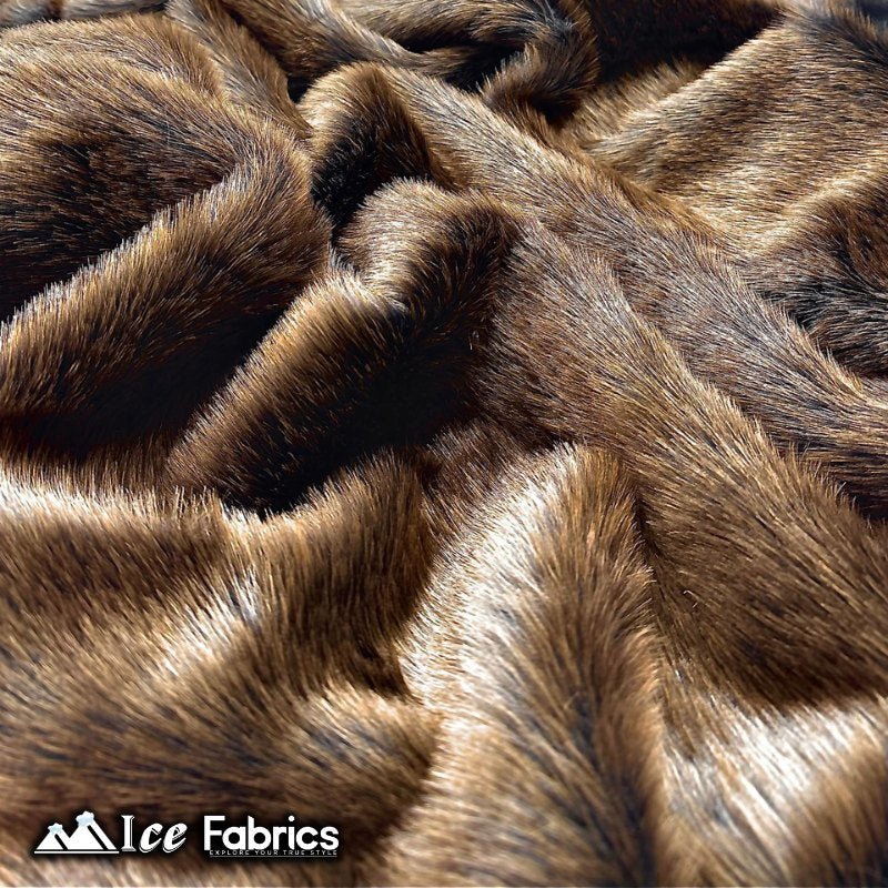 Brown Crazy Bear Faux Fur Fabric By The YardICE FABRICSICE FABRICSThick & HeavyBy The Yard 1.5” pile (60" Wide)Brown Crazy Bear Faux Fur Fabric By The Yard ICE FABRICS