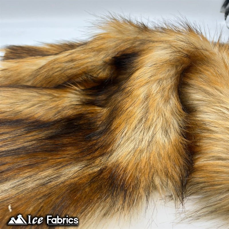 Brown Wolf Canadian Faux Fur Fabric Long Pile Fur MaterialICE FABRICSICE FABRICSBy The Yard (60" Wide)Brown Wolf Canadian Faux Fur Fabric Long Pile Fur Material ICE FABRICS