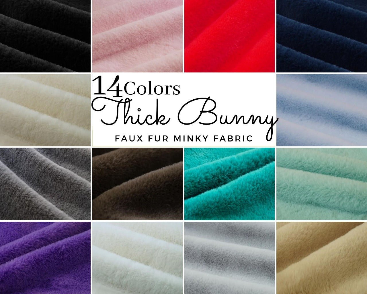 Bunny Thick Faux Fur Minky Fabric / Short Pile / Super Soft