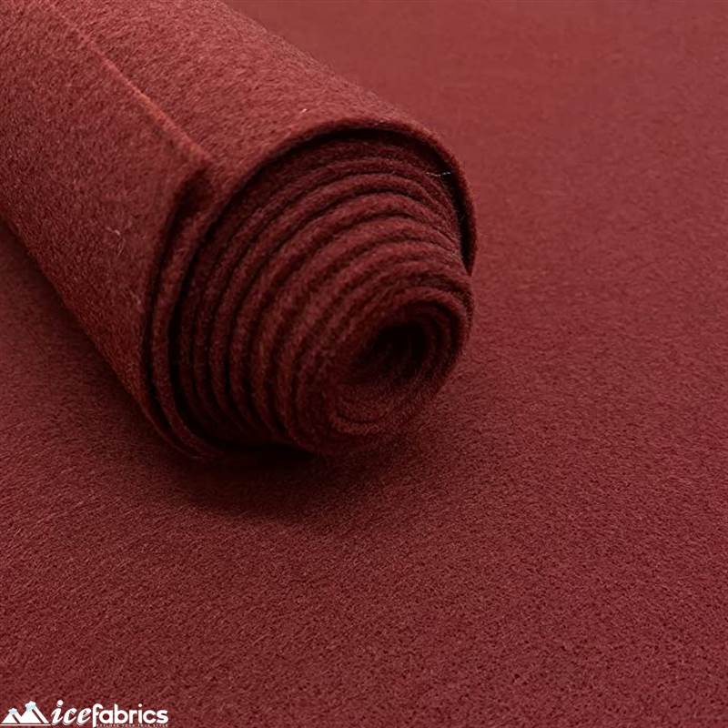 Burgundy Crafts Acrylic Felt Fabric | 72” Wide | 36” LongICE FABRICSICE FABRICSBy The Yard1.6mm ThickBurgundy Crafts Acrylic Felt Fabric | 72” Wide | 36” Long ICE FABRICS
