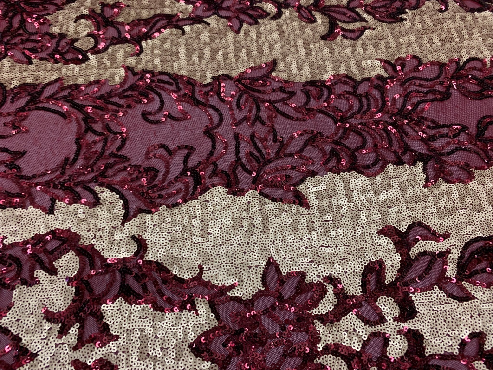 Burgundy_ Elegant 4 WAY Stretch Sequins On Power Mesh//Spandex Mesh Lace Sequins Fabric By The Yard//Embroidery Lace/ Gowns/Veil/ BridalICEFABRICICE FABRICS1/2 Yard (18 inches)Burgundy_ Elegant 4 WAY Stretch Sequins On Power Mesh//Spandex Mesh Lace Sequins Fabric By The Yard//Embroidery Lace/ Gowns/Veil/ Bridal ICEFABRIC