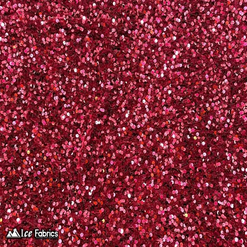 Burgundy Emma Stretch Velvet Fabric with Embroidery SequinICE FABRICSICE FABRICSBy The Yard (58" Wide)2 Way StretchBurgundy Emma Stretch Velvet Fabric with Embroidery Sequin ICE FABRICS